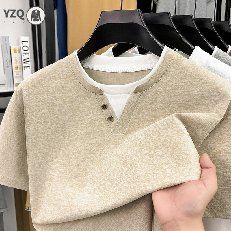 Mens Short Sleeve T Shirt Henl - огляд і ціна Summer Clothing Types