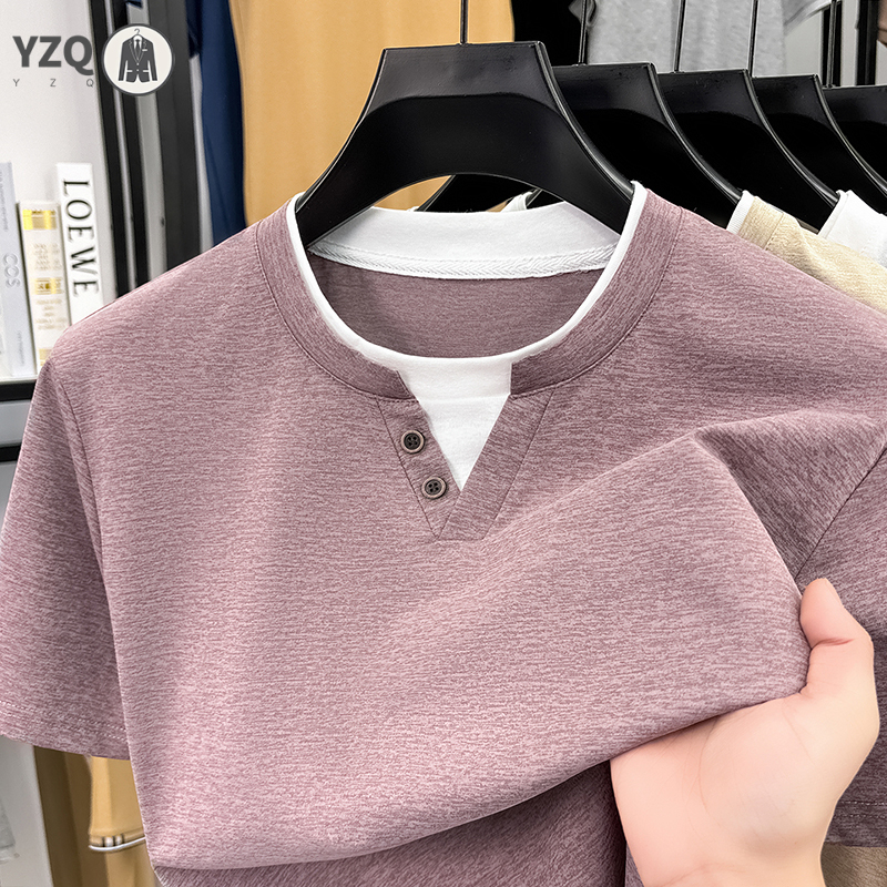 Mens Short Sleeve T Shirt Henl - огляд і ціна Summer Clothing Types