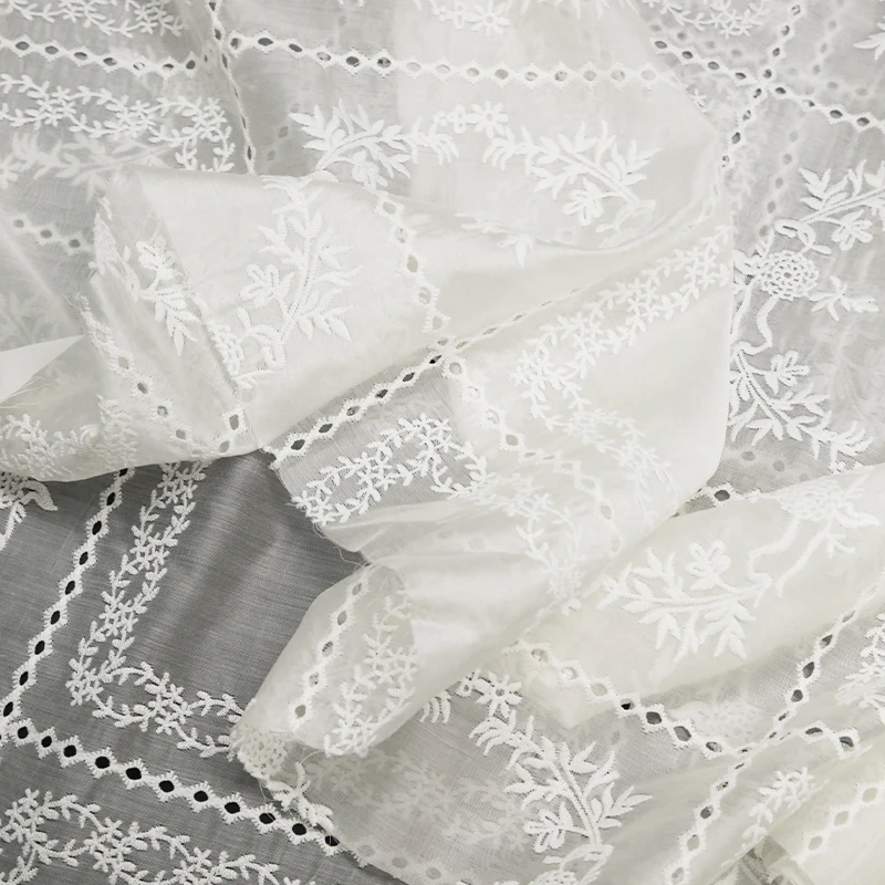 Hollow Embroidery Flower Fabri - огляд і ціна Summer Gauze Clothing