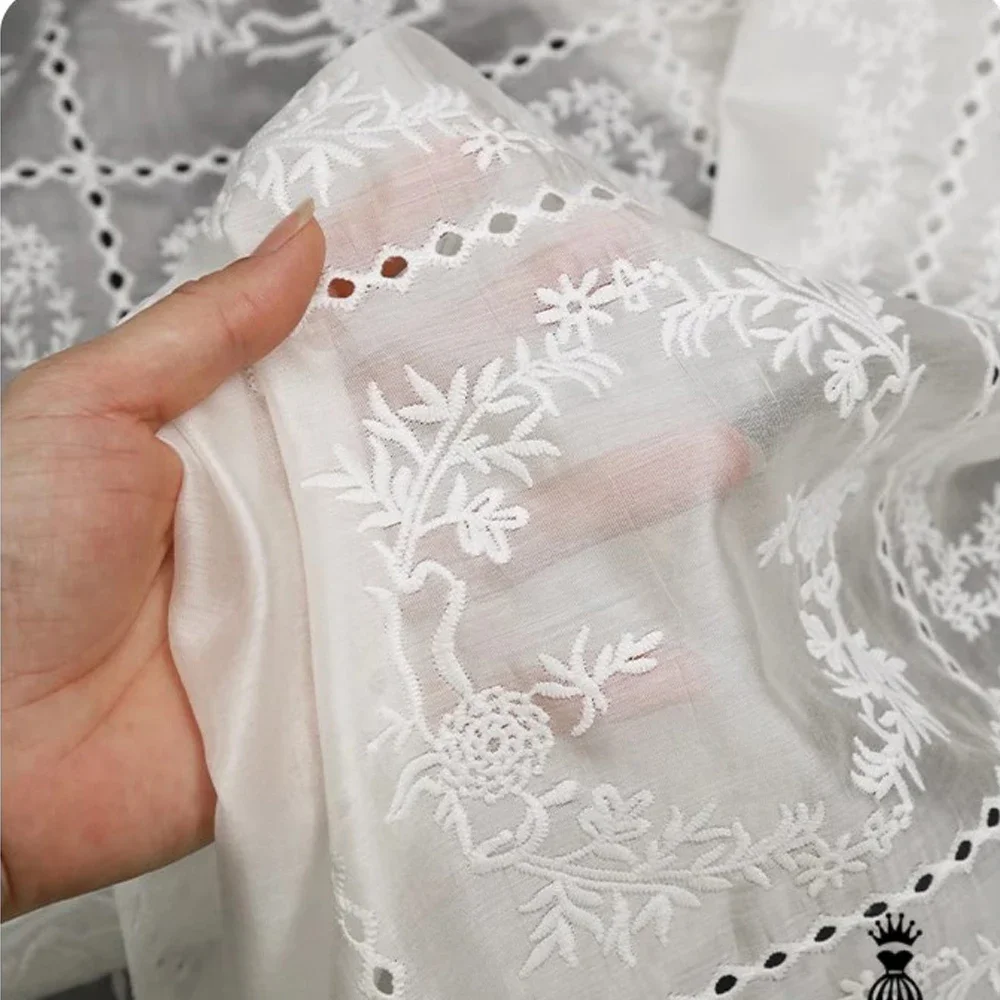 Hollow Embroidery Flower Fabri - огляд і ціна Summer Gauze Clothing