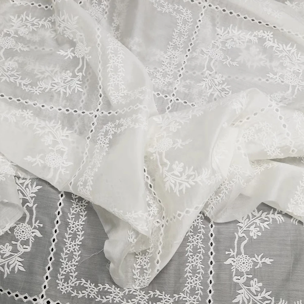 Hollow Embroidery Flower Fabri - огляд і ціна Summer Gauze Clothing