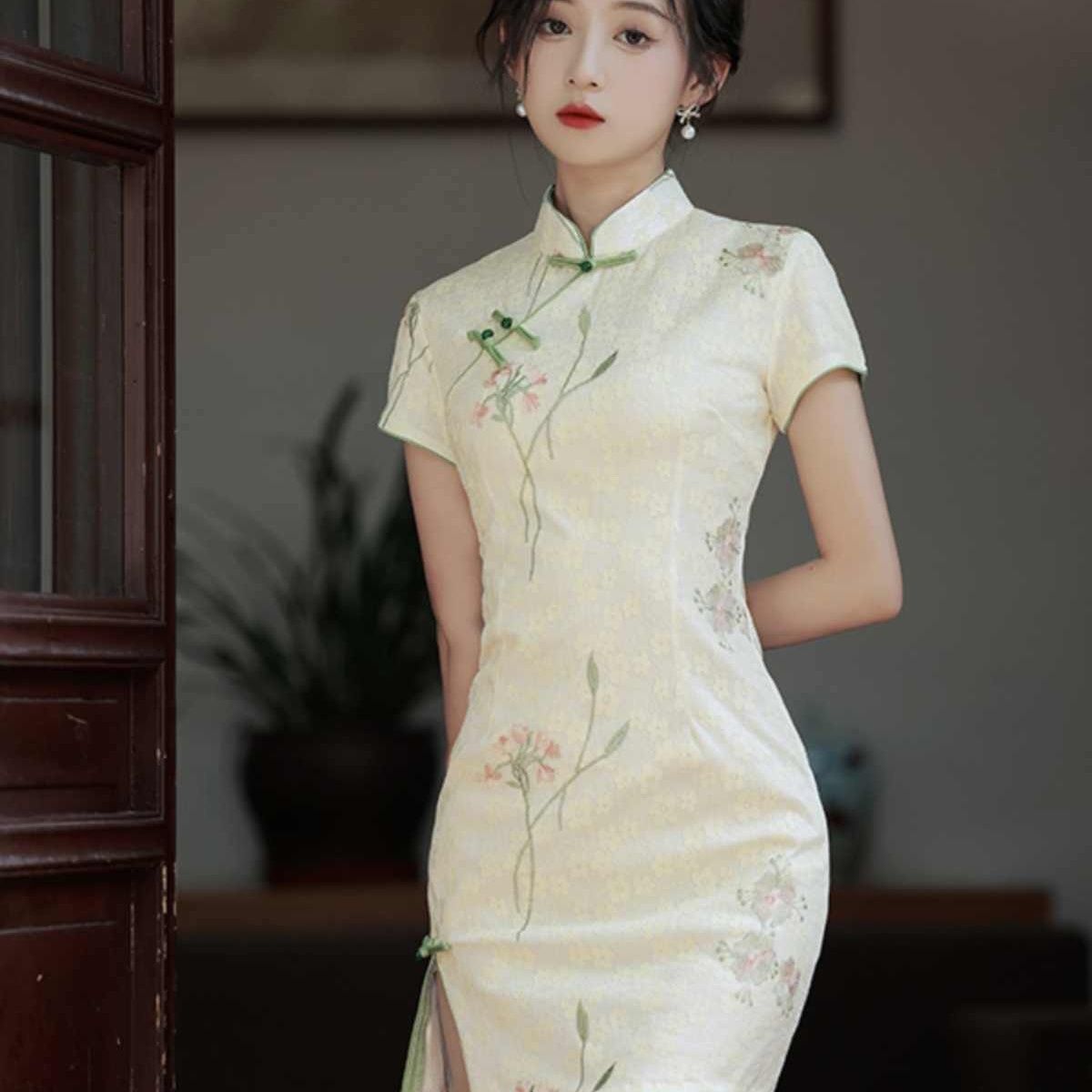 Petite Chinese Modern Qipao Dr - огляд і ціна Summer Clothing Young Women