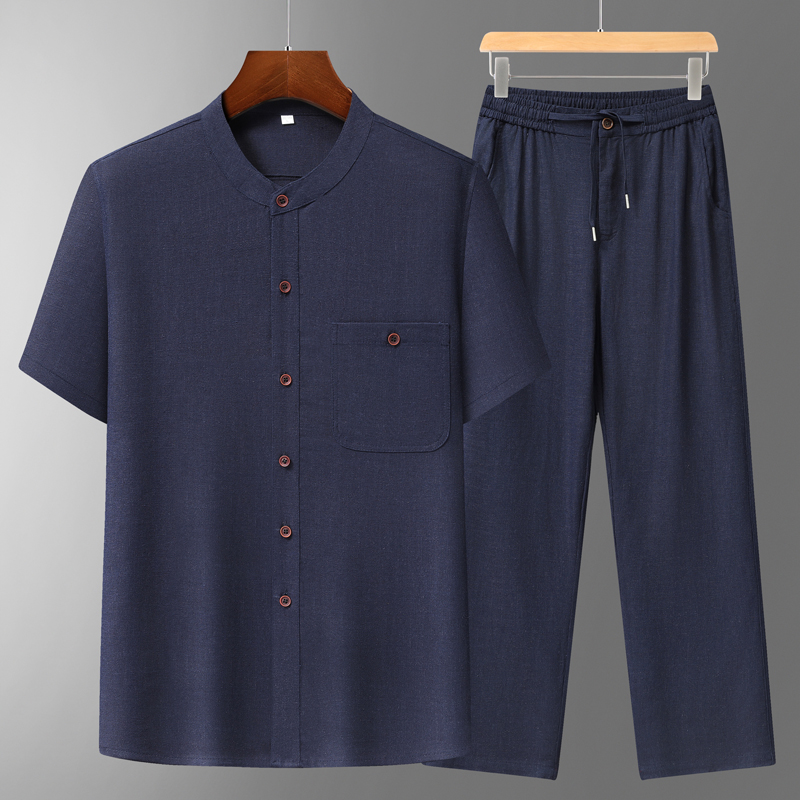 Men's Cotton Linen Tang Suit S - огляд і ціна Summer Clothing Men Linen