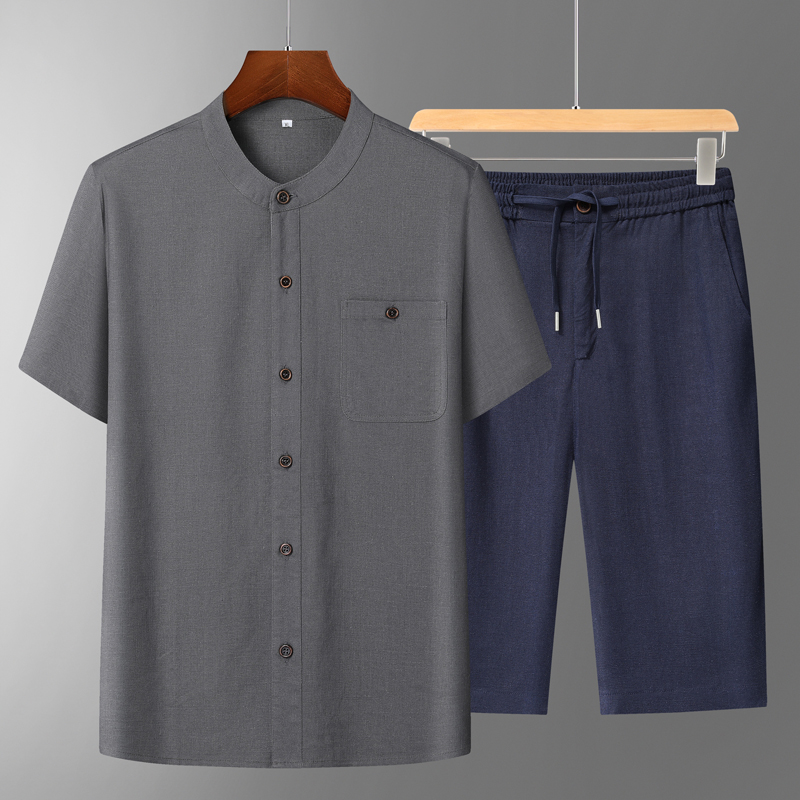 Men's Cotton Linen Tang Suit S - огляд і ціна Summer Clothing Men Linen