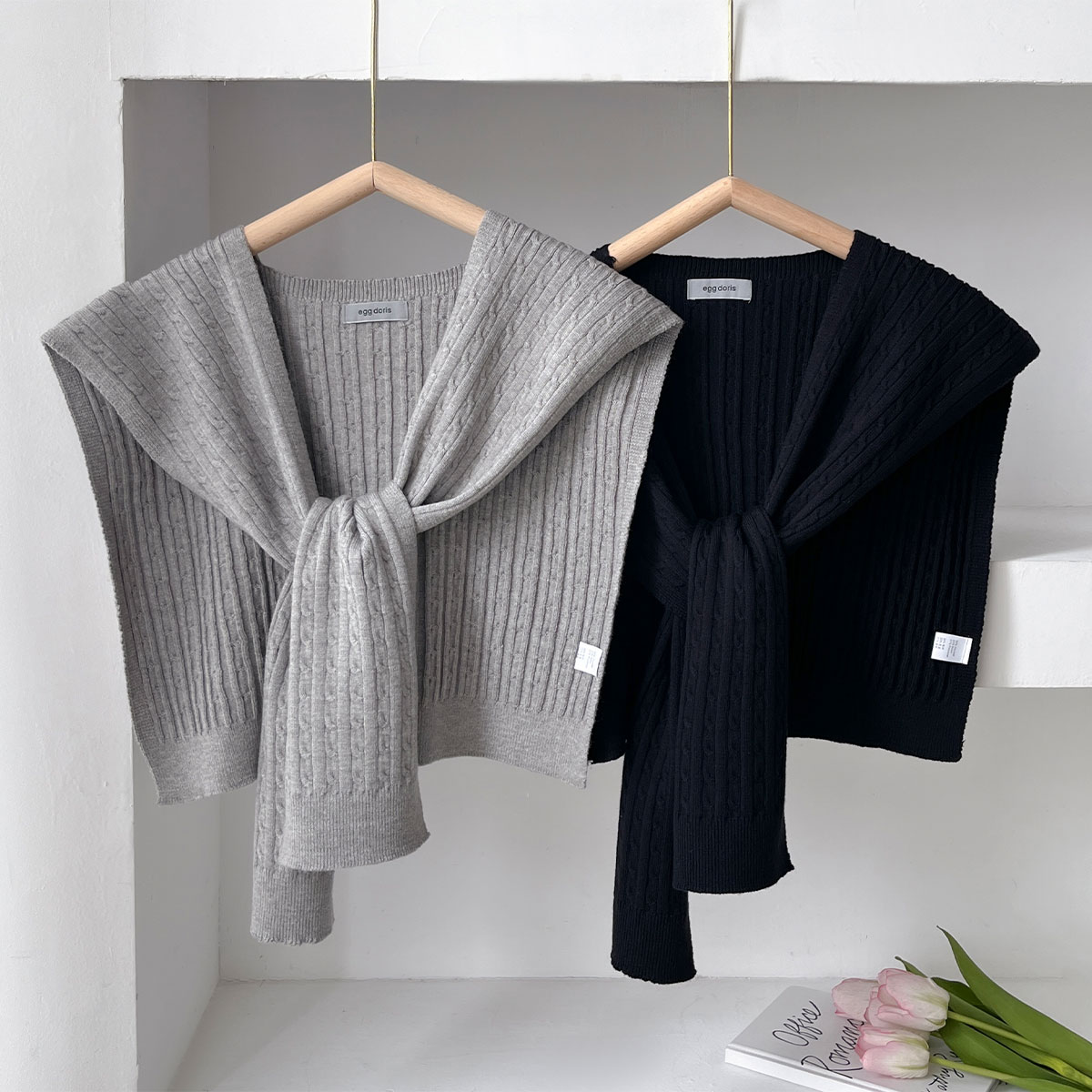 NEW Korean Autumn Knit Shawl F - огляд і ціна Off Shoulder Blouse